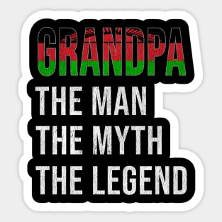 Grand Father Malawian Grandpa The Man The Myth The Legend - Gift for Malawian Dad With Roots From  Malawi Sticker